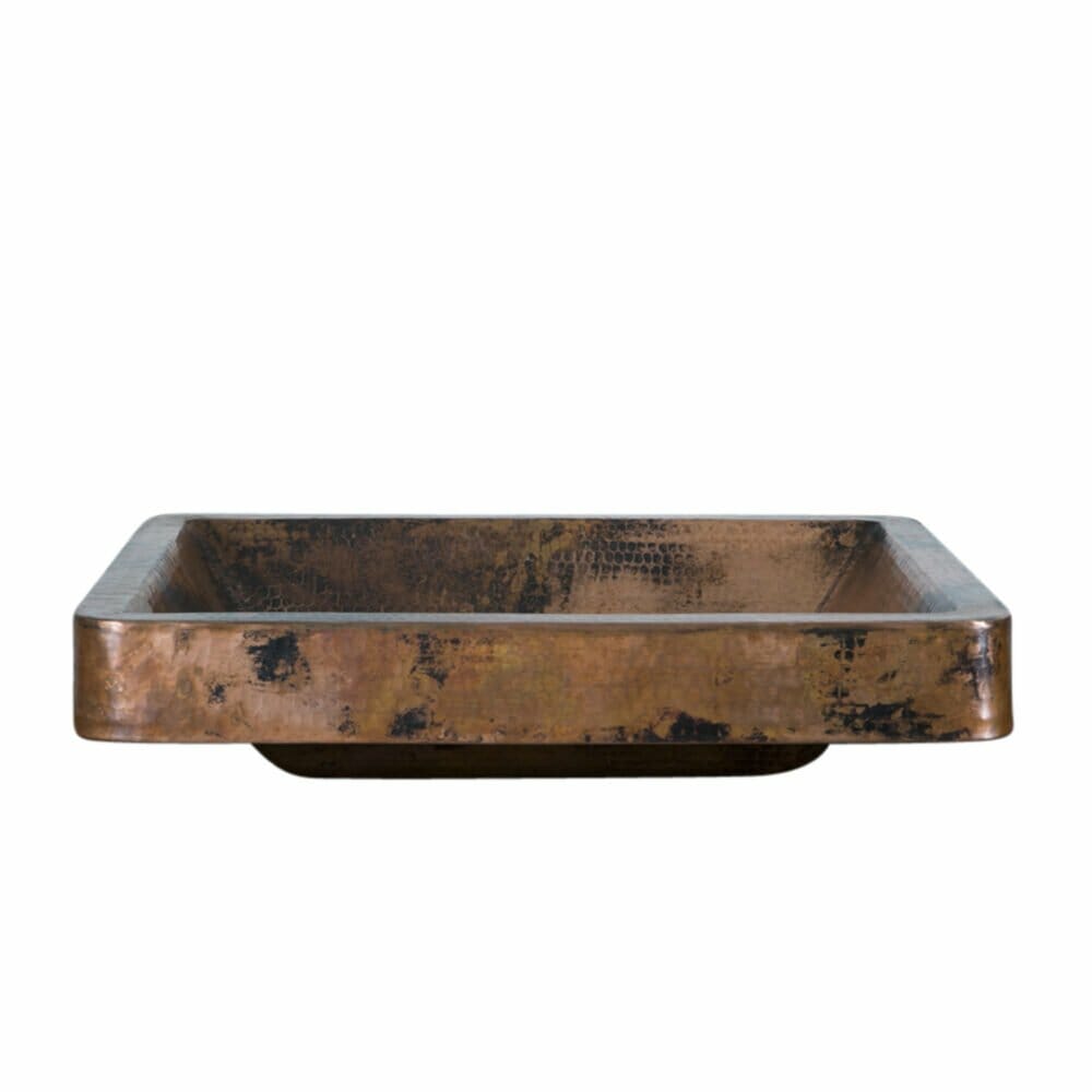 rectangle vessel copper sink