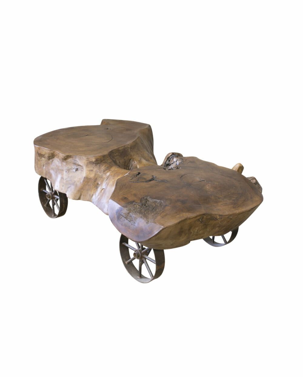 mesquite wagon wheel table angled