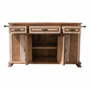 rustic kitchen island open front