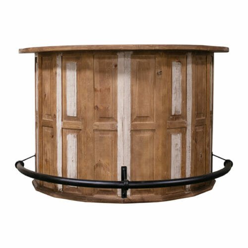 rustic curved bar front