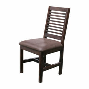 rustic dining chair side