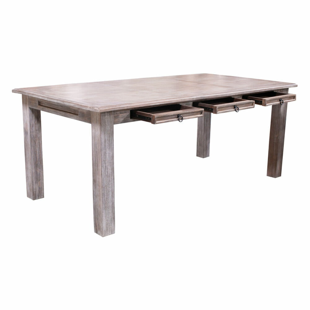 rustic gray barnwood dining table