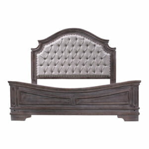 Sloane Rustic tufted Gray Bed