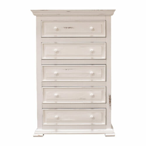rustic white chest of drawers front