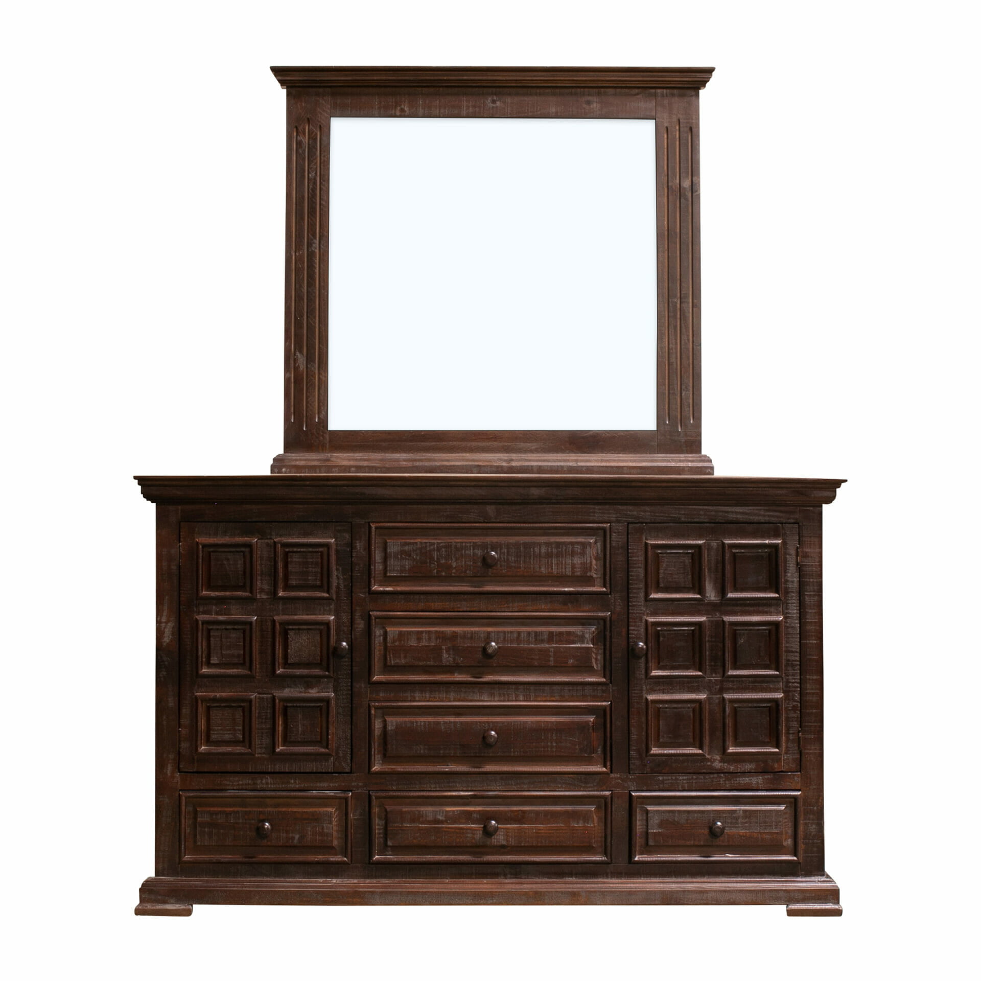 rustic dresser with mirror