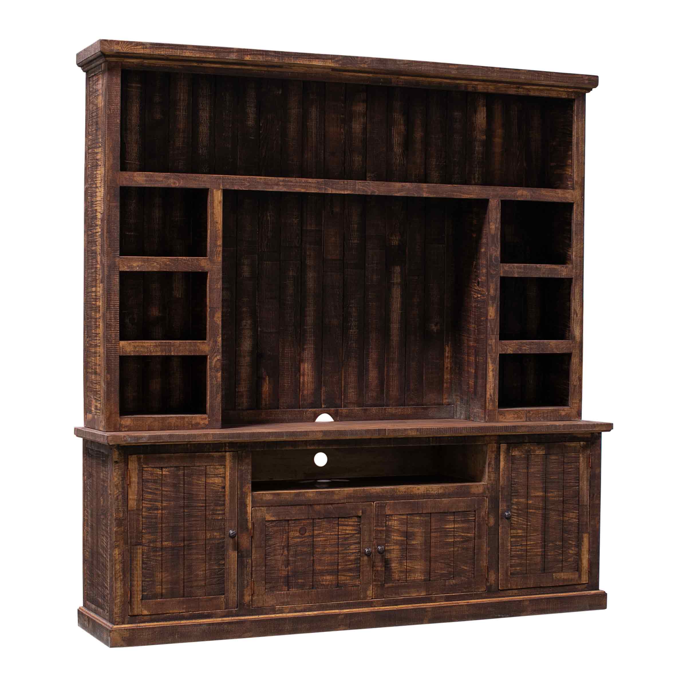 Benjamin Media Console with Hutch Left Side