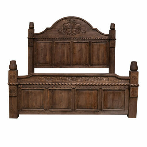 Sedona Rustic Hand-Carved Bed